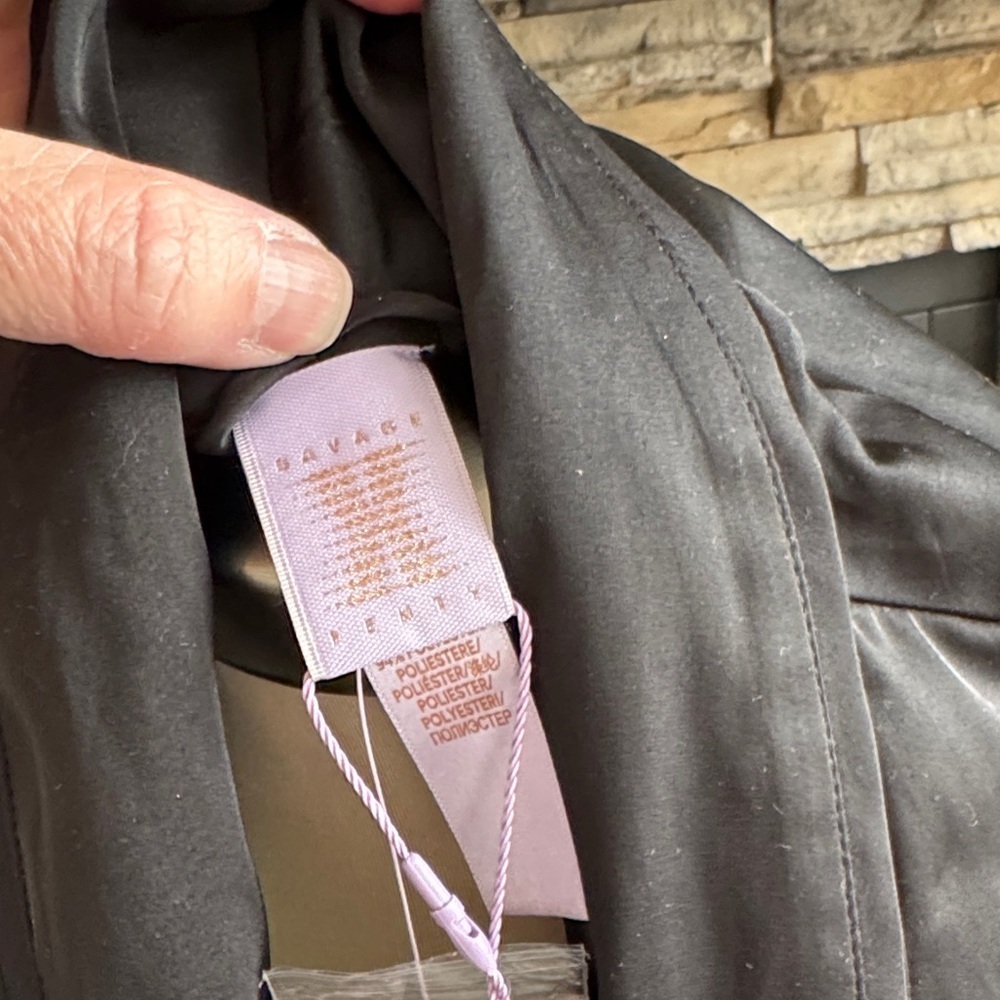 Savage X Fenty Satin Black Blazer - Picture 13 of 14